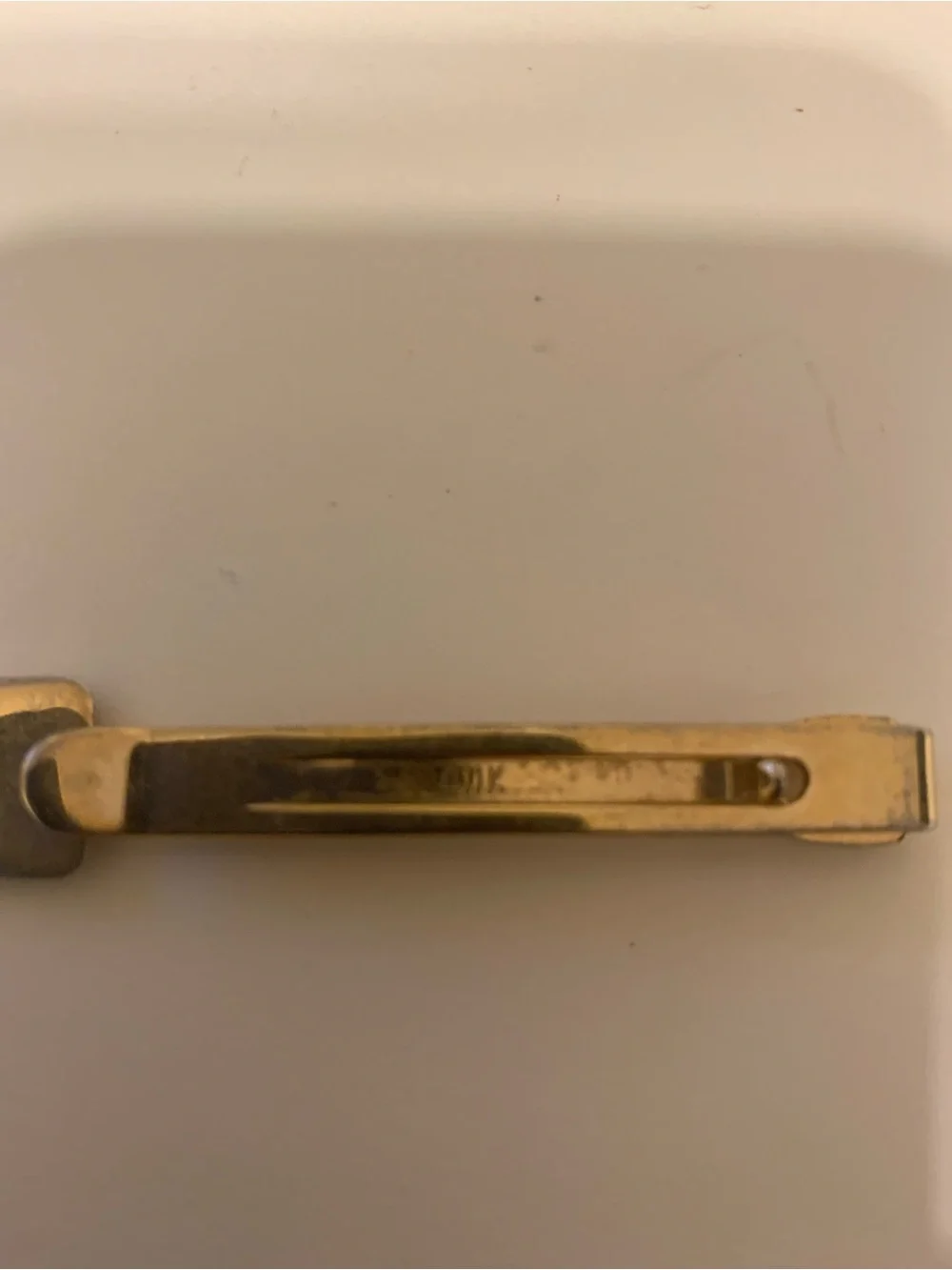 Gold and Black Shovel Tie Bar - Men Accessories